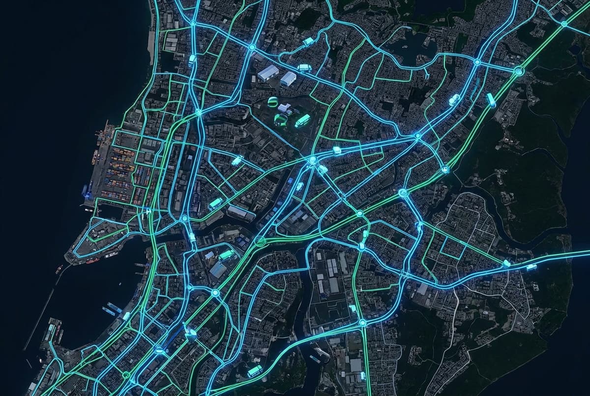 Digital map with dynamic routes